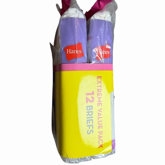 Hanes Womens PB40WH Cotton Briefs 12 Pack Size 7 Cool Comfort High Rise Tagless - Picture 5 of 8